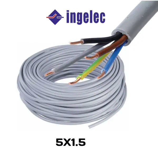 CABLE SOUPLE SE1V 5X1.5MM² GRIS V/J IMACAB