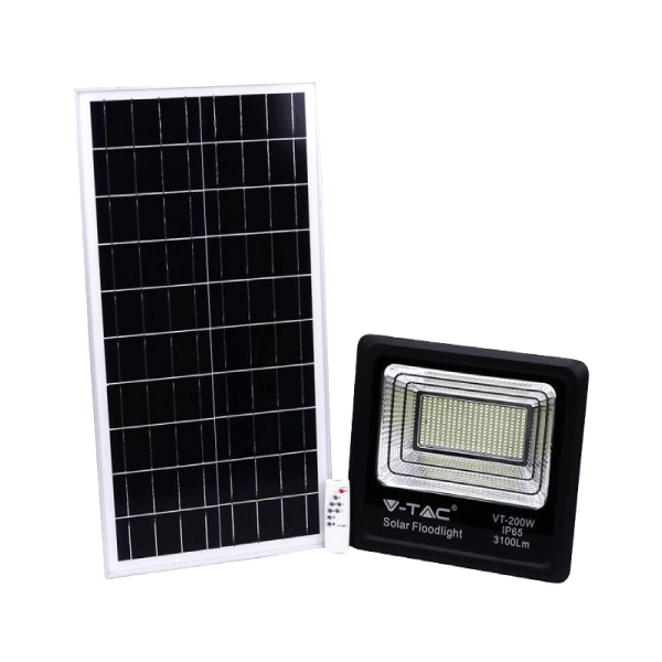 V-TAC LUMINAIRE SOLAIRE LED 200W 6000K AVEC DETECTEUR