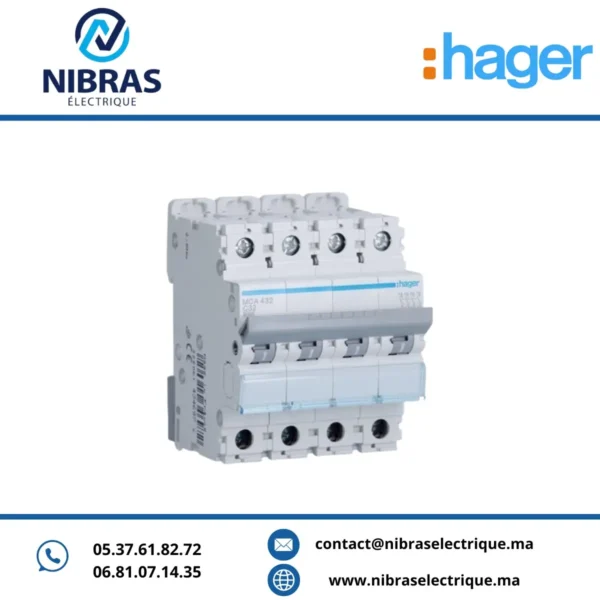 DISJ 4P 32A 6KA-C- MCN432 HAGER