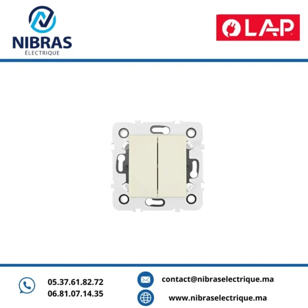 INTERRUPTEUR VA & VIENT DOUBLE Millenium MARFIL