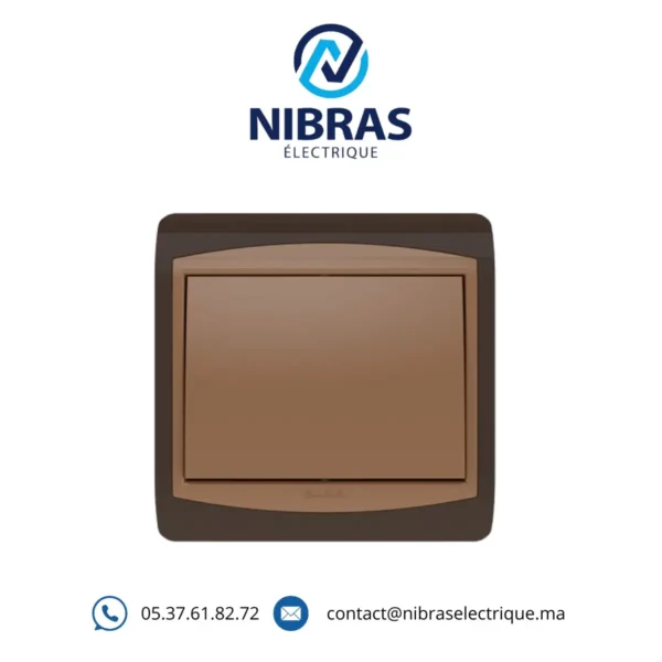 INTERRUPTEUR VA & VIENT SIMPLE GALAXY MARRON