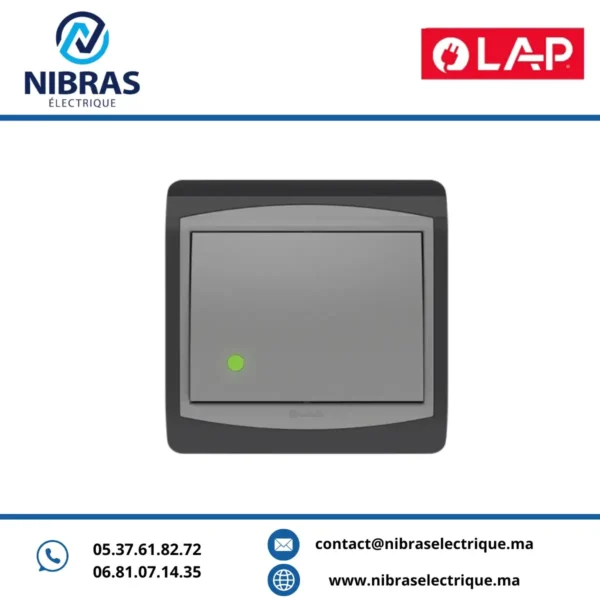 INTERRUPTEUR VA & VIENTLUMINEUX LED GALAXY GRIS