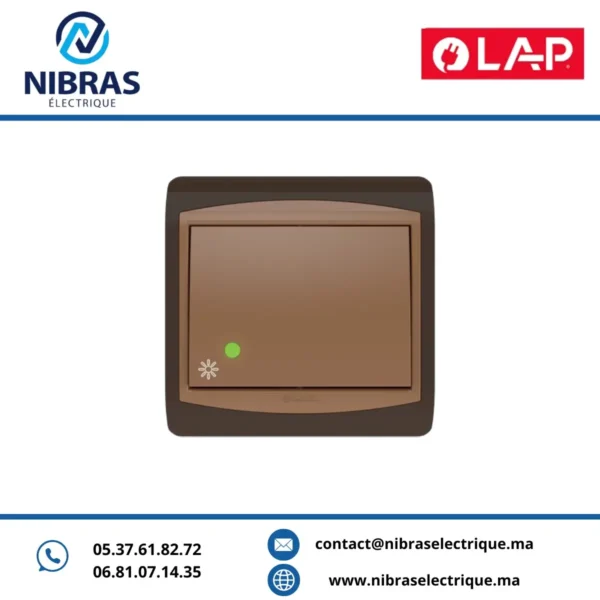 INTERRUPTEUR VA & VIENTLUMINEUX LED GALAXY MARRON