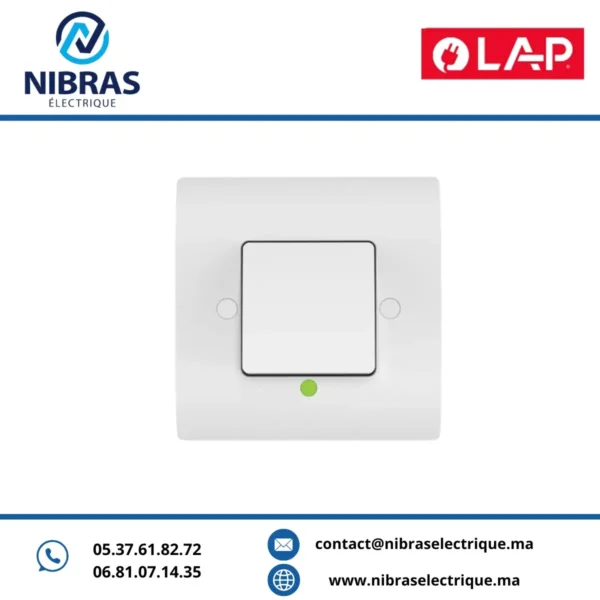 INTERRUPTEUR VA &VIENT LUMINEUX LED BLANC