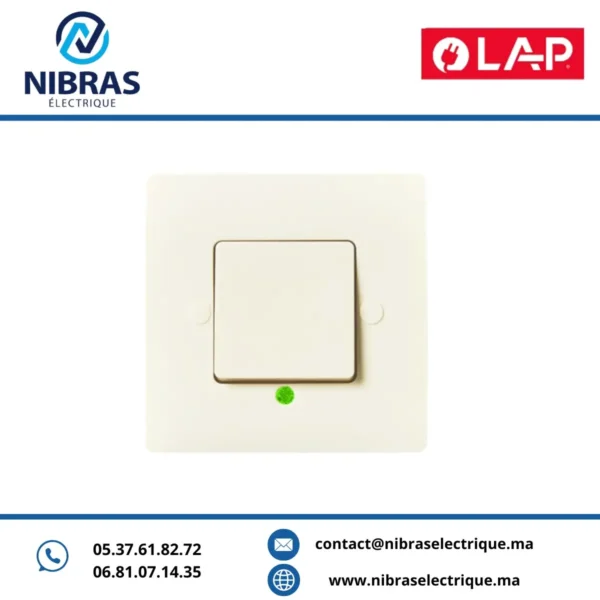 INTERRUPTEUR VA &VIENT LUMINEUX LED MARFIL