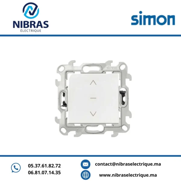 INTERRUPTEUR VOLETS ROULANTS 3 POSITIONS BLANC SIMON 24