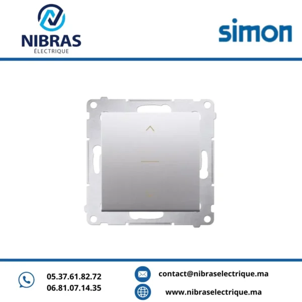 Interrupteur volet roulant aluminium Simon 54