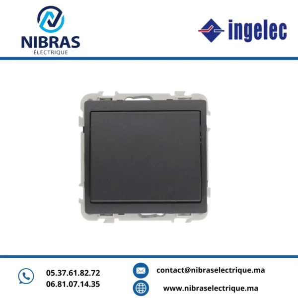 KIT MEC INTERRUPTEUR SIMPLE ALLUMAGE BLANC INGELEC