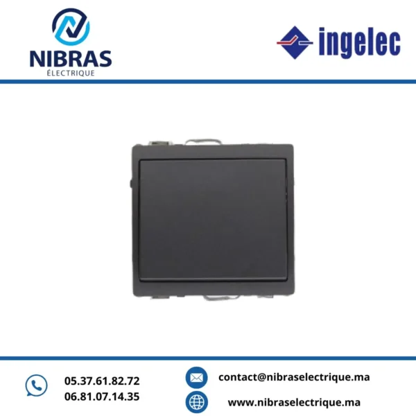 KIT MEC INTERRUPTEUR SIMPLE ALLUMAGE INGELEC ANTHRACITE