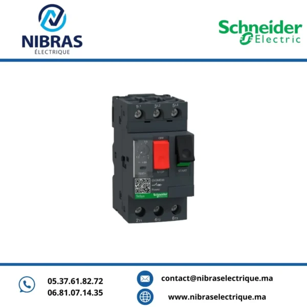 DISJ_MOTEUR 3P 100K 1.6A-1A GV2ME06 SCHNEIDER