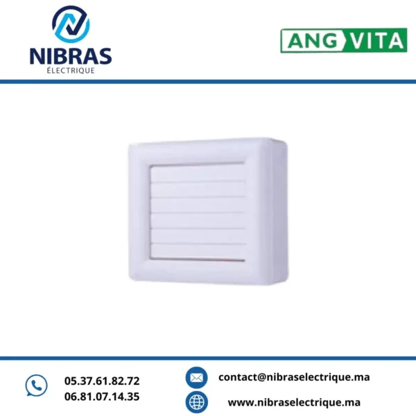 V-TAC EXTRACTEUR SILENCIEUX RIDEAU AUTOMATIC 15W 100MM WHITE