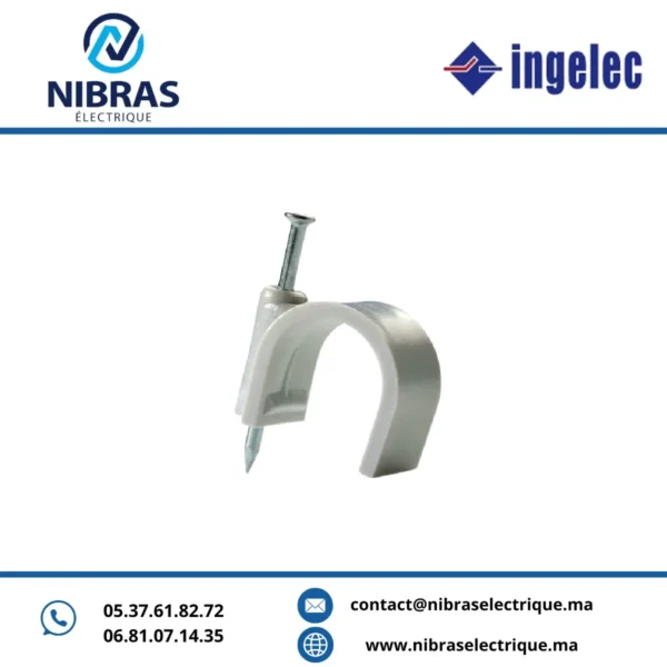 BOITE DE 100 ATTACHES ELECTRIQUES GRISE 12MM INGELEC
