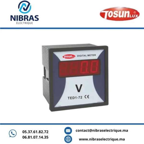 AMPERMETRE NUMERIQUE TEDS-72 1P TOSUN