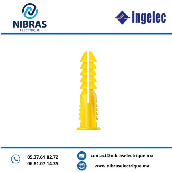 BOITE DE 100 CHEVILLES PLASTIQUES 7MM INGELEC