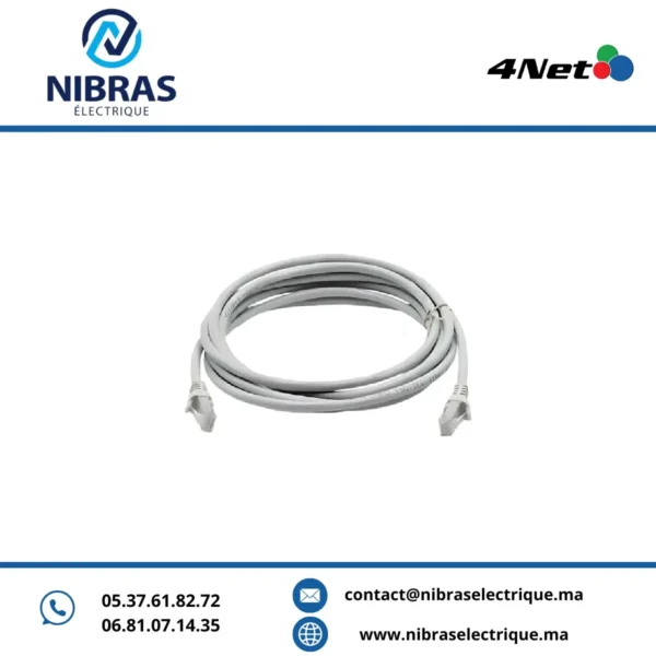 CORDON DE BRASSAGE UTP CAT6 0,5M 4NET