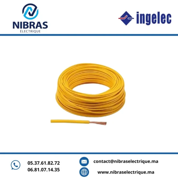 CABLE RIGIDE H07VR 10MM² JAUNE IMACAB