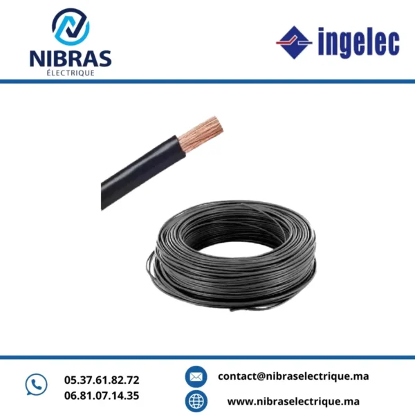 CABLE RIGIDE H07VR 10MM² NOIR IMACAB