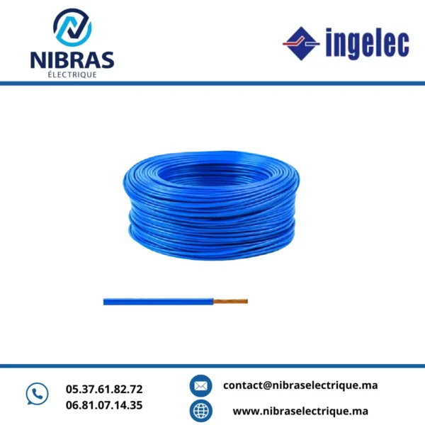 CABLE RIGIDE H07VR 6MM² BLEU IMACAB