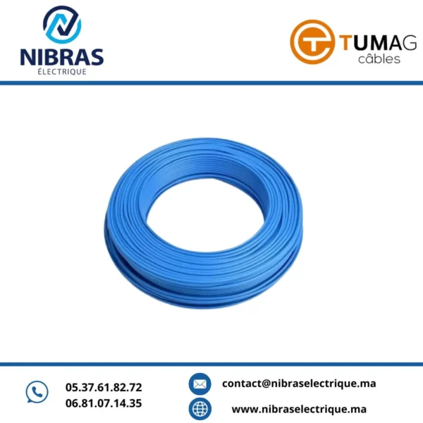 CABLE RIGIDE U500V 10MM² BLEU TUMAG