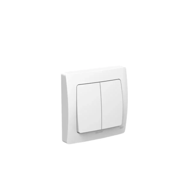INTERRUPTEUR DOUBLE ALLUMAGE AQUA(Encastré) BLANC