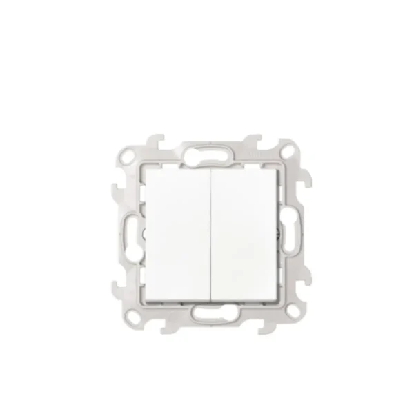 DOUBLE INTERRUPTEUR SIMON 24 BLANC