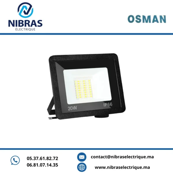 PROJECTEUR LED 20W SMD 6500K OSMAN
