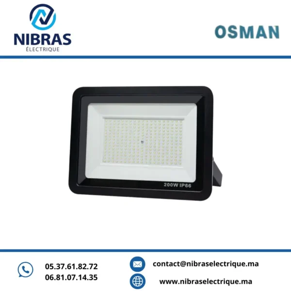 PROJECTEUR LED 200W SMD 6500K OSMAN