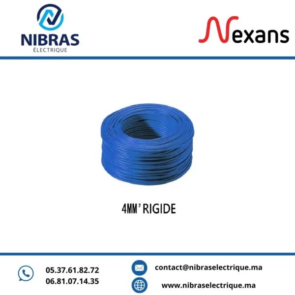 CABLE RIGIDE U500V 4MM² INGELEC / NEXANS BLEU