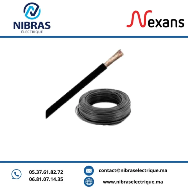 CABLE RIGIDE H07VR 6MM² NOIR NEXANS