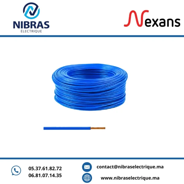 CABLE RIGIDE H07VR 6MM² BLEU NEXANS