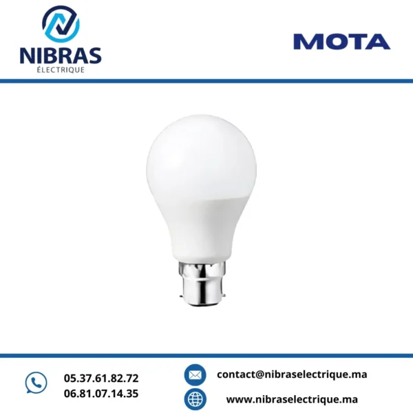 MOTA LAMPE STANDARD 9W B22 6500K V2