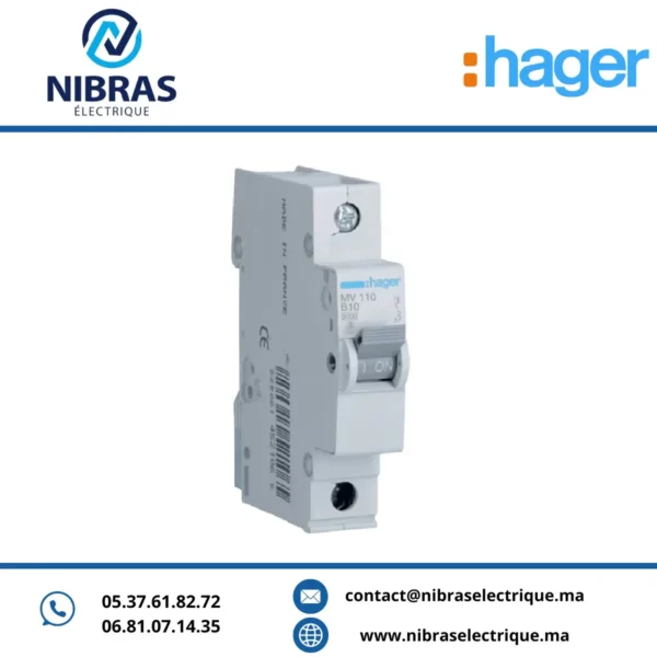 DISJONCTEUR 1P 3KA B-10A 1M HAGER