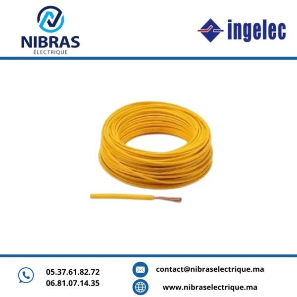CABLE RIGIDE H07VR 6MM² JAUNE IMACAB