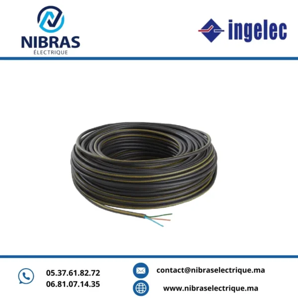 CABLE RIGIDE U1000 CUIVRE R02V 3X2.5MM2 INGELEC