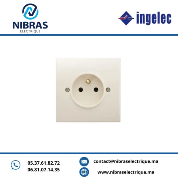 PRISE 2P+T IVOIRE TICHKA 2 INGELEC