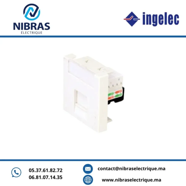 PRISE RJ45X45X45MM UTP CAT6 PLINTHE INGELEC