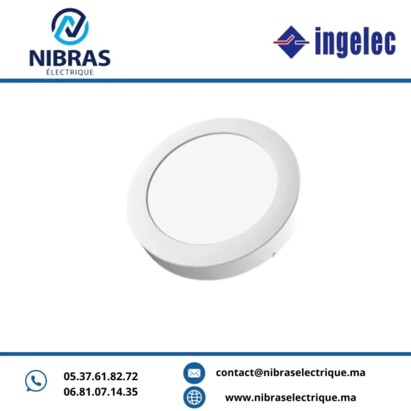 PANEL LED APPARENT ROND 6W BACKLITE BLANCHE INGELEC