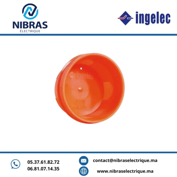 BOITE ENCASTRÉE RONDE 60mm ORANGE INGELEC