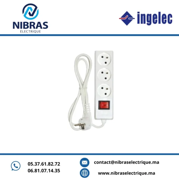 MULTIPRISE 3X2P+T 16A BLANC L3M INGELEC