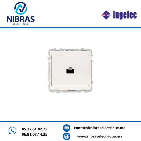 KIT PRISE INFO RJ45 CAT6 UTP BLANC JADE 2 INGELEC