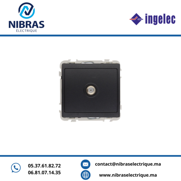 KIT MECANISME PRISE TV INGELEC ANTHRACITE