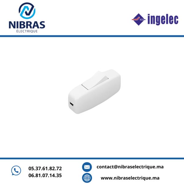 INTERRUPTEUR DE FIL SOUPLE BLANC INGELEC