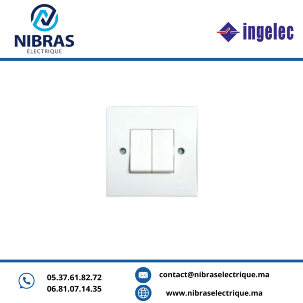 DOUBLE INTERRUPTEUR IVOIRE TICHKA2 INGELEC