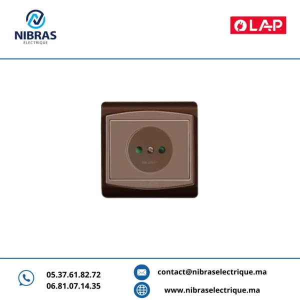 PRISE DE COURANT MEC 2 P GALAXY MARRON