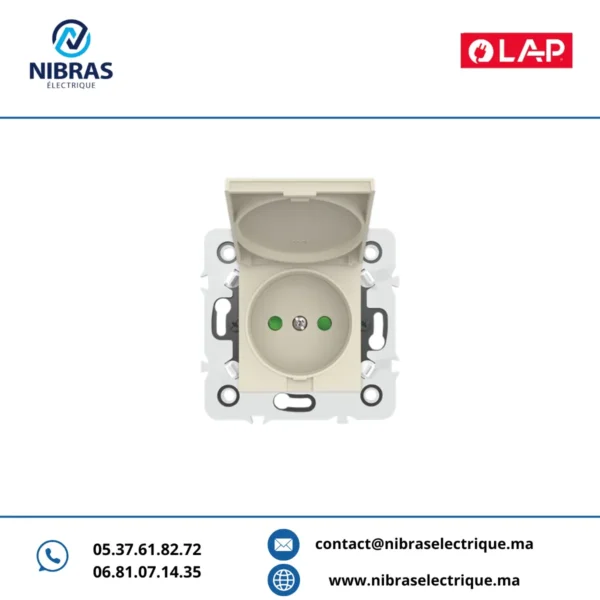 PRISE ETANCHE 2P Millenium CAPPUCCINO