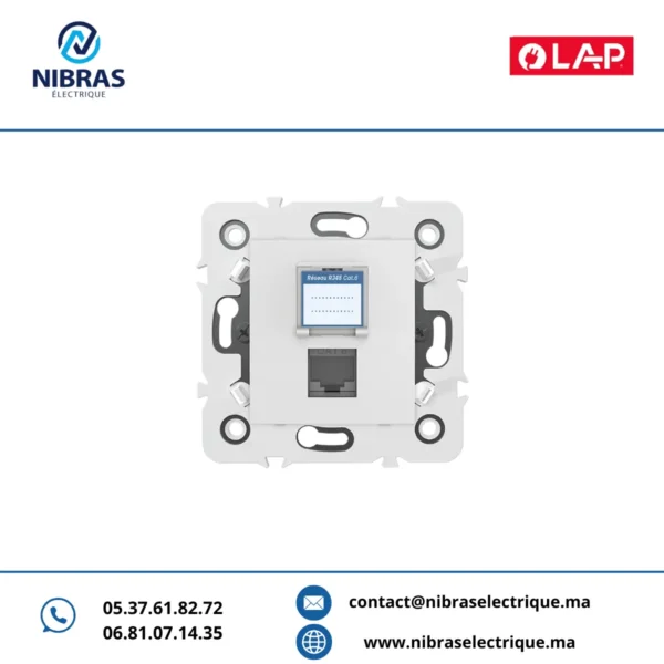 PRISE RJ45 CAT.6 OBTURATEUR Millenium BLANC