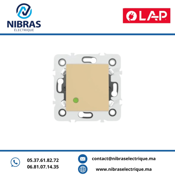 INTERRUPTEUR VA & VIENT LUMINEUX LED Millenium CAPPUCCINO