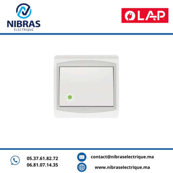 INTERRUPTEUR VA & VIENT LUMINEUX LED GALAXY BLANC