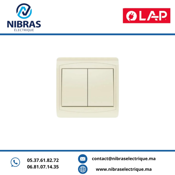 INTERRUPTEUR VA & VIENT DOUBLE GALAXY MARFIL