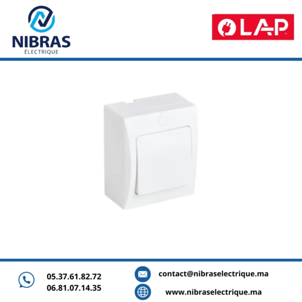 INTERRUPTEUR SIMPLE ALLUMAGE OPTIMO BLANC